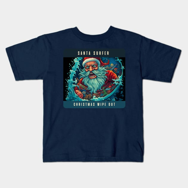 Christmas Wipe Out Kids T-Shirt by baseCompass